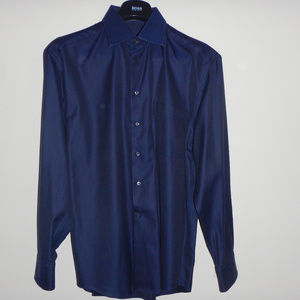 Great Dark Blue Canali Dress Shirt
